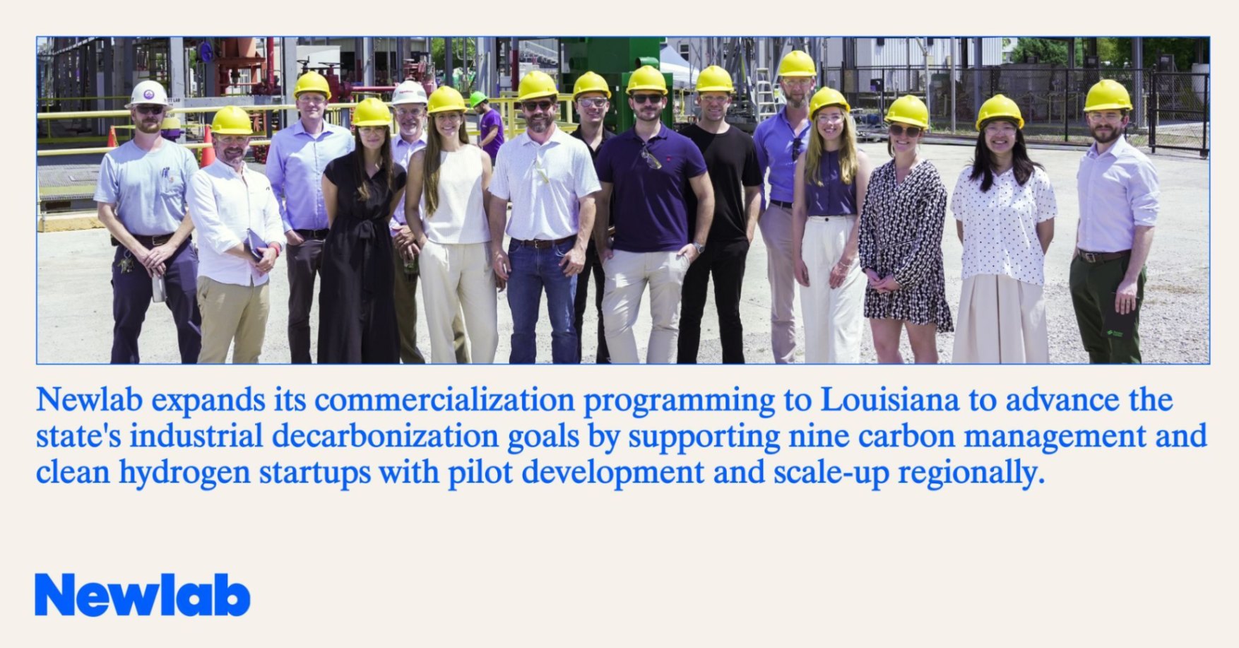 In August, Parallel Carbon was selected to participate in a U.S. Department of Energy-funded program in Louisiana. The program focuses on commercialising innovative carbon management and clean hydrogen technologies. 

Ryan Anderson and Tom Harding from our team were on-site with other carbon management and clean hydrogen startups to investigate siting opportunities and challenges in the industrial corridor along the Mississippi River.

Our goal is to deploy our first demo project in Louisiana by leveraging strategic partnerships with support from Newlab, Greater New Orleans, Inc., Shell, Carbonvert, Battelle, and Louisiana State University. 
